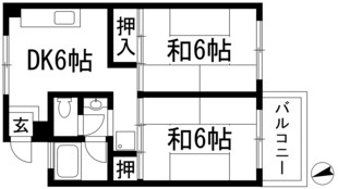 住吉ハイツの物件間取画像